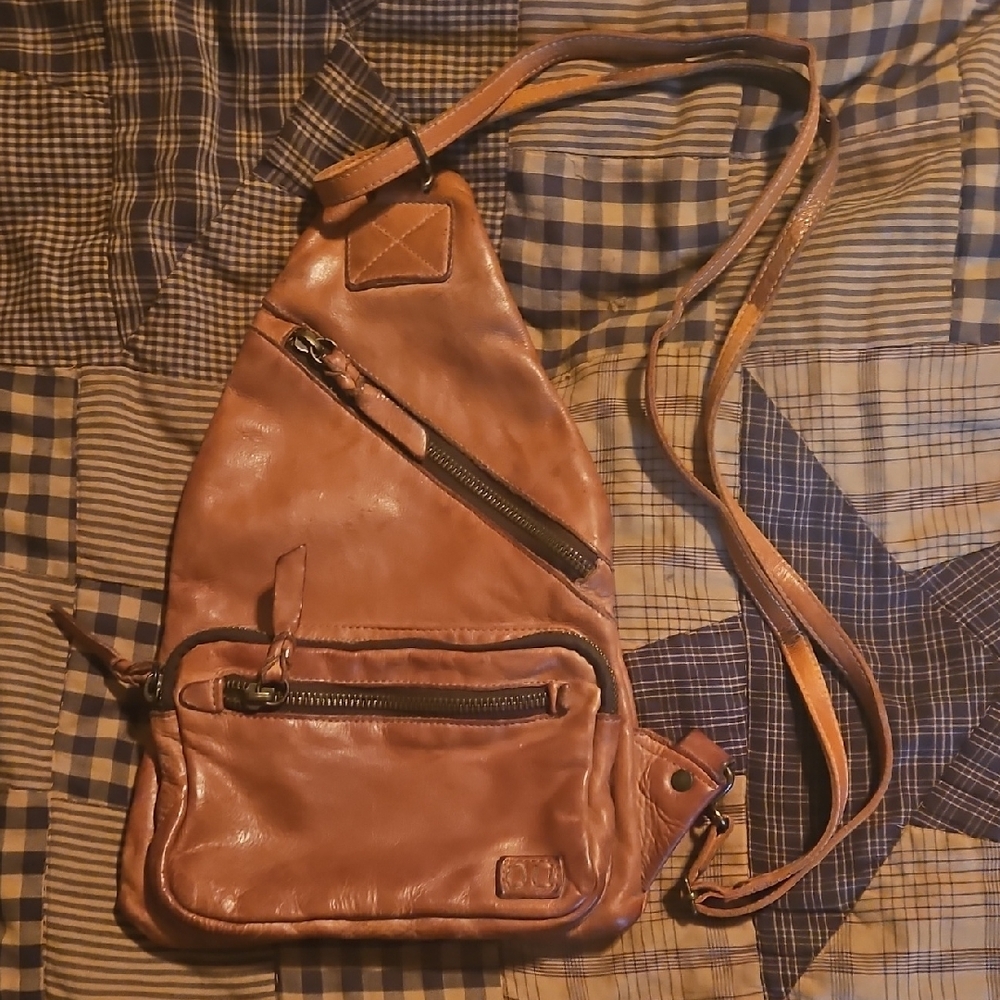 Brown Leather Sling Bag